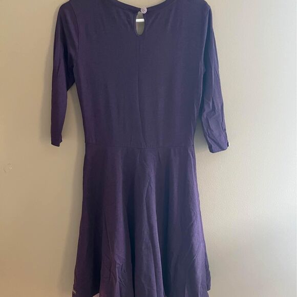 Womens Matilda Jane Lavender Queen of Hearts 3/4 Sleeve Fit & Flare Dress Size S - Picture 7 of 10